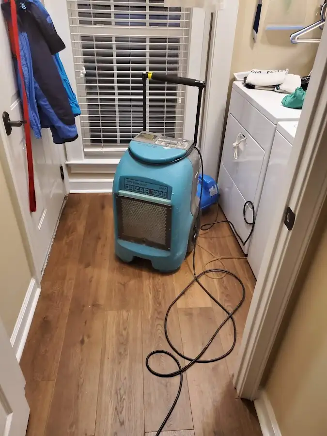Commercial dehumidifier deployed for Flood Damage Cleanup in Sturbridge